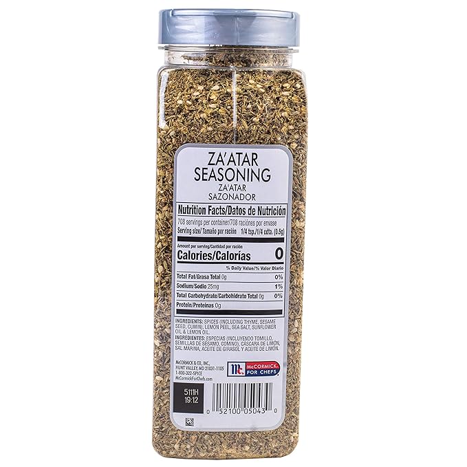 McCormick Culinary Za'atar Seasoning, 12.5 oz - One 12.5 Ounce Container of Zaatar Seasoning Blend