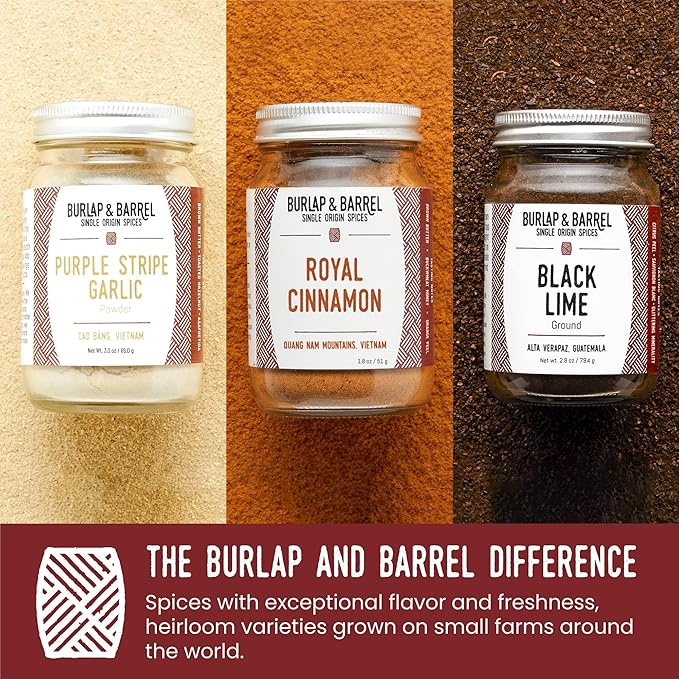 Burlap & Barrel 3-Pack Spice Gift Set ??3 Full-Size Jars of Favorite Spices for the Curious Cook