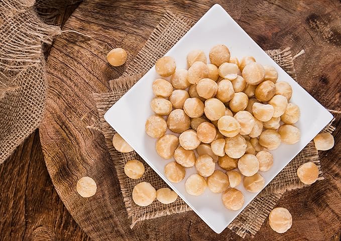 Food to Live Organic Dry Roasted Whole Macadamia Nuts with Himalayan Salt, 8 Ounces – Delicious and