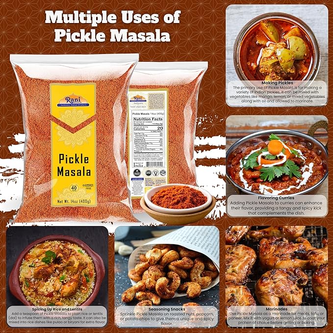 Rani Pickle (Achar) Masala Indian Spice Blend 14oz (400g) ~ All Natural | Vegan | Gluten Friendly |