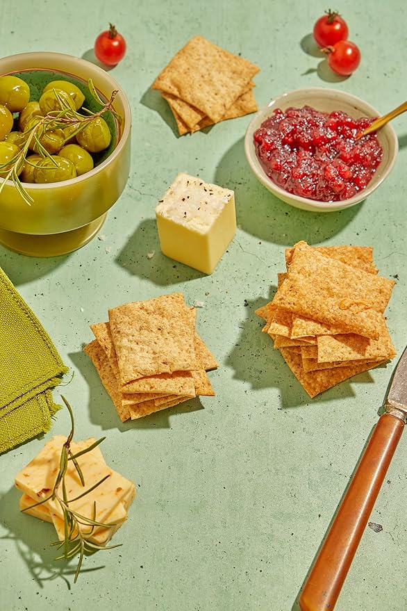 Unbothered Foods Rosemary & Sea Salt Sourdough Crackers - Gut-Friendly & Easy to Digest, Non-GMO