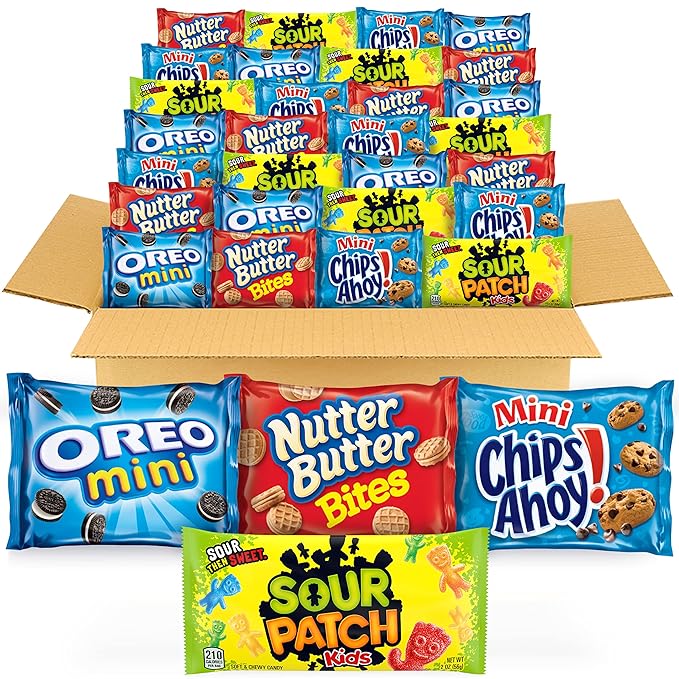 OREO Mini Cookies, CHIPS AHOY! Mini Cookies, SOUR PATCH KIDS Candy & Nutter Butter Bites & Candy