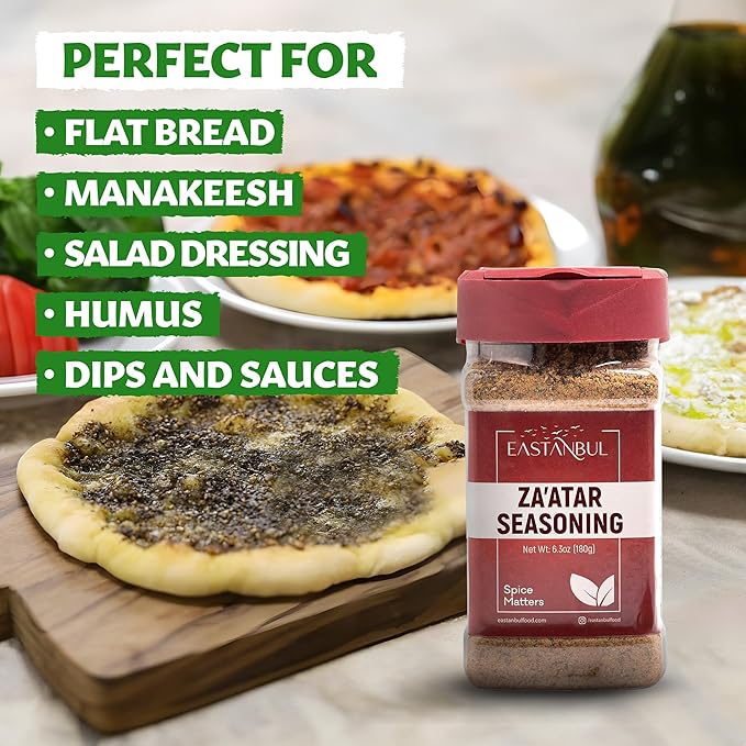 Eastanbul Zaatar Seasoning, 6.3oz, Za'atar, Zaatar Spice from Middle Eastern Spices, Perfect for