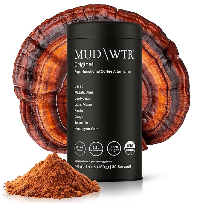 MUDWTR Original Mushroom Coffee Alternative | 2,240mg USA Grown & Adaptogenic Mushrooms | USDA