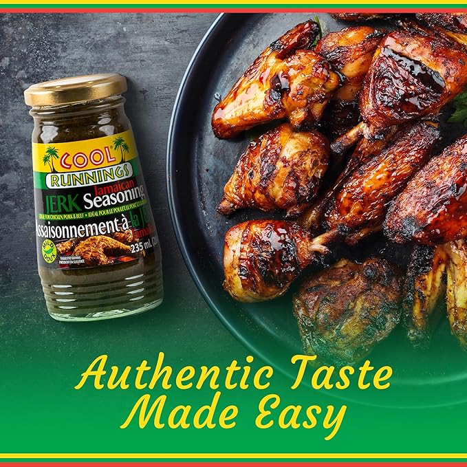 Cool Runnings Jerk Jamaican Seasoning Mild Sauce 284g - Authentic Mild Jamaican Sauce for