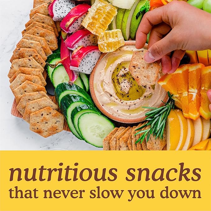 Simple Mills Organic Seed Crackers, Garlic & Herb - Gluten Free, Vegan, Healthy Snacks, Paleo