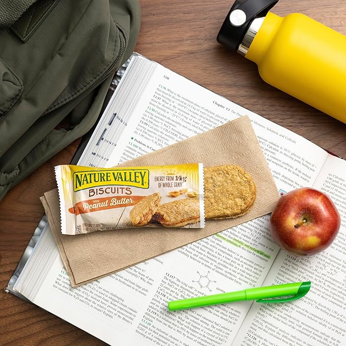 Nature Valley Biscuit Sandwiches, Peanut Butter Snack, 5 ct, 6.75 OZ (Pack of 12)