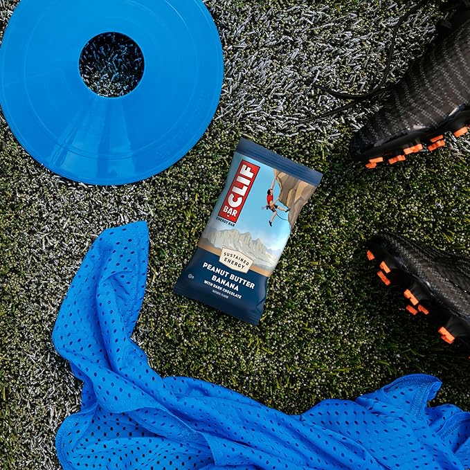 CLIF BAR - Peanut Butter Banana with Dark Chocolate Flavor - Made with Organic Oats - Energy Bars