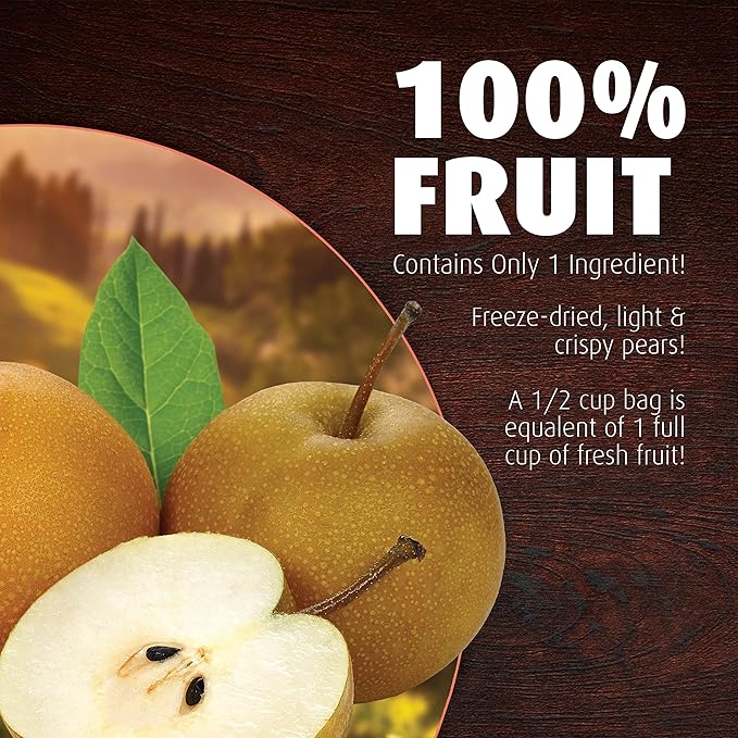 Brothers All Natural Freeze Dried Fruit Crisps, Variety Pack, 24 Single Serve Bags, Fuji Apple