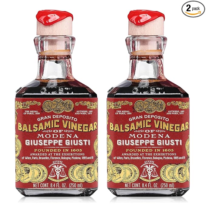 Giusti Italian Balsamic Vinegar of Modena IGP - 3 Gold Medals, Rich & Thick Gran Deposito Aceto