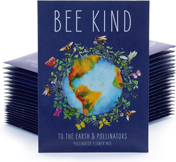 Bentley Seed Co. | Bee Kind Planet | Illustrated Bee Flower Seed Packets | Help Pollinators