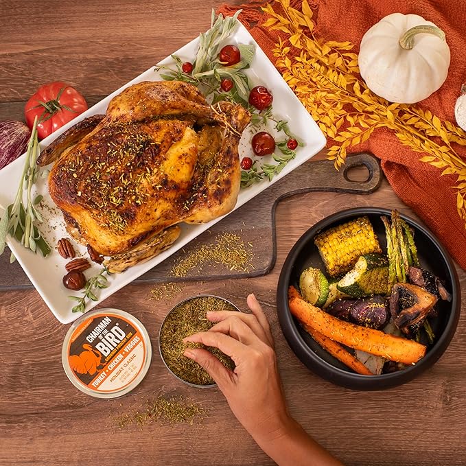 2-Chairman of the Bird Gourmet Turkey Rub - Herb Seasoning, Dry Brine Kit and Stuffing Mix