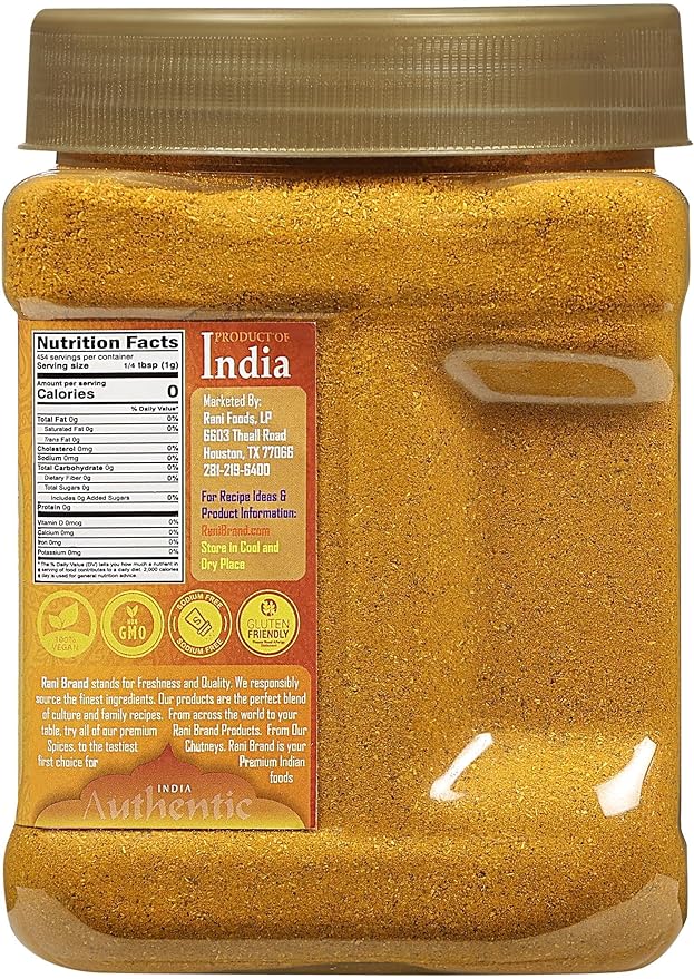 Rani Curry Powder Mild (10-Spice Authentic Indian Blend) 16oz (1lb) 454g PET Jar, Pack of 6 ~ All