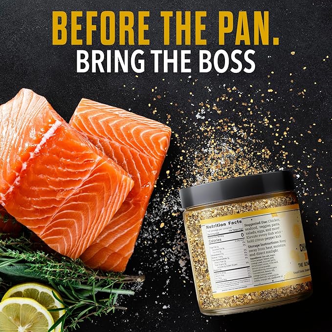 Lemon Pepper Seasoning by Chimi Boss Blends, 5oz ??Bold Zesty Citrus & Cracked Pepper Spice Blend
