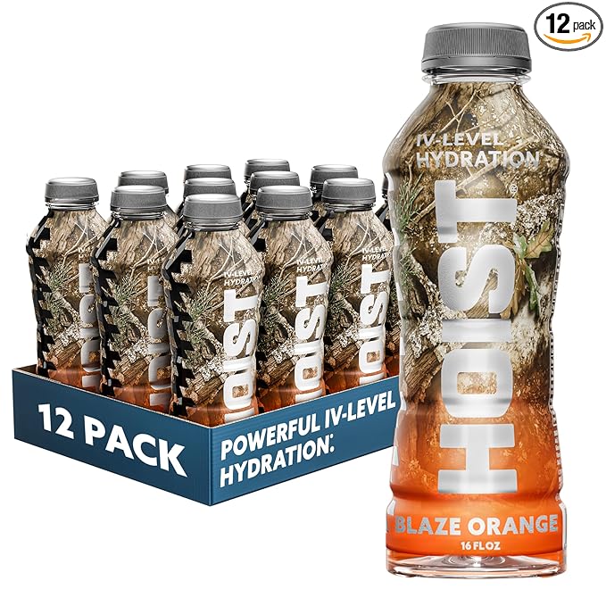 Hoist Premium Hydration Isotonic Electrolyte Drink, Powerful IV-Level Hydration, Orange, 16 Fl Oz