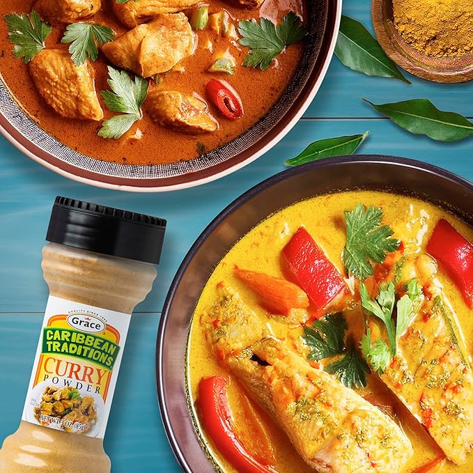 Grace Caribbean Traditions Curry Powder - 2 Pack of Jamaican Curry Powder Seasoning for a Perfect