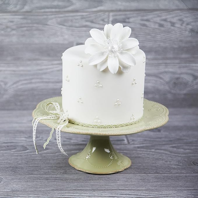 Global Sugar Art Double Anemone Sugar Cake Flowers White, 3 Count by Chef Alan Tetreault