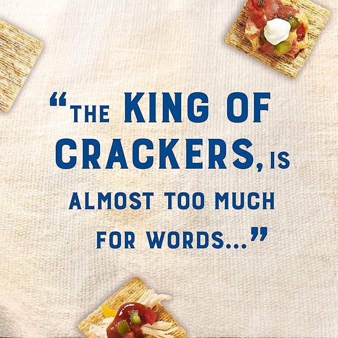 Triscuit Original Whole Grain Wheat Crackers, Vegan Crackers, Healthy Snacks, Lunch Snacks, Party Size, 17 oz