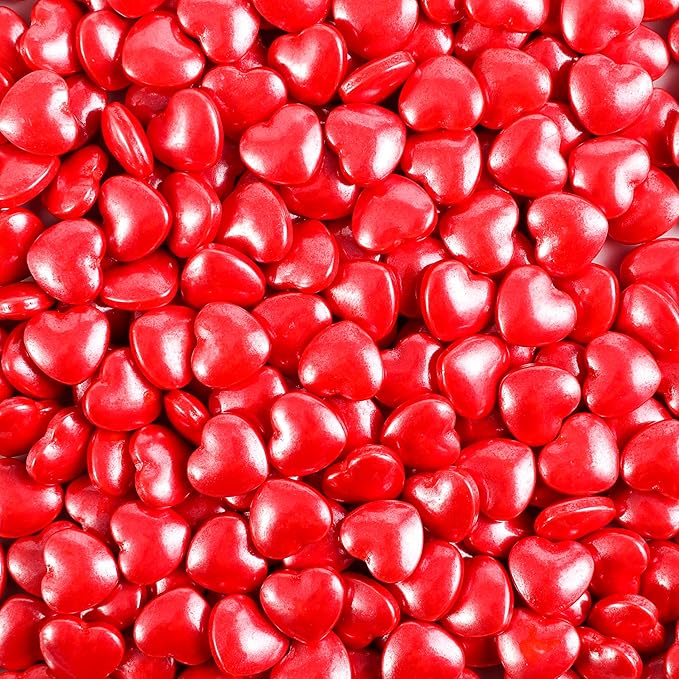 Kasvan Mixed Heart Shapes Sprinkles - Edible Candy Pearls 130g/4.58 Oz, Mix Size, Baking Cake