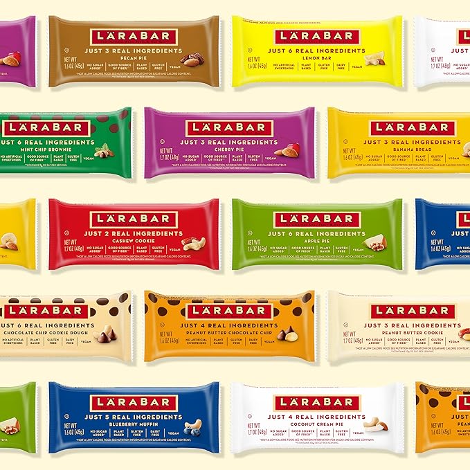 Larabar Apple Pie, Gluten Free Vegan Fruit & Nut Bar, 1.6 oz Bars, 16 Ct