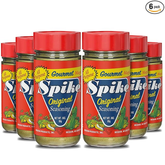 Spike Original All-Purpose Seasoning Salt, Herb, Veggie & Spice Blend 6-Pack ??MSG-Free Seasonings