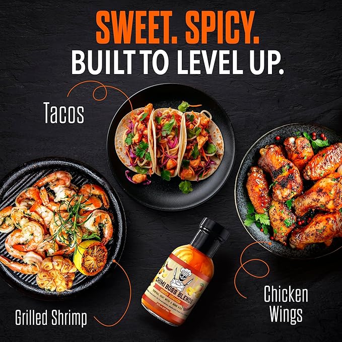 Chimi Boss Mango Habanero Sauce – Sweet-Heat Flavor Explosion for Tacos, Chicken, Pizza & More – 8