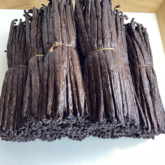 16oz Organic Vanilla Beans Grade A Madagascar Bourbon. Certified USDA Organic. Bulk 6"-8" for