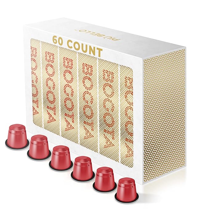 Piu Bello Bogota Espresso Coffee Pods for Nespresso Original Machines – Compatible Capsules Pack