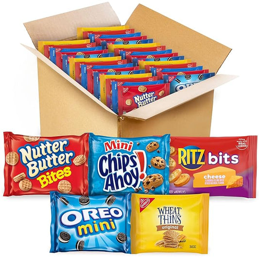 OREO Mini Cookies, Mini CHIPS AHOY! Cookies, RITZ Bits Cheese Crackers, Nutter Butter Bites & Wheat