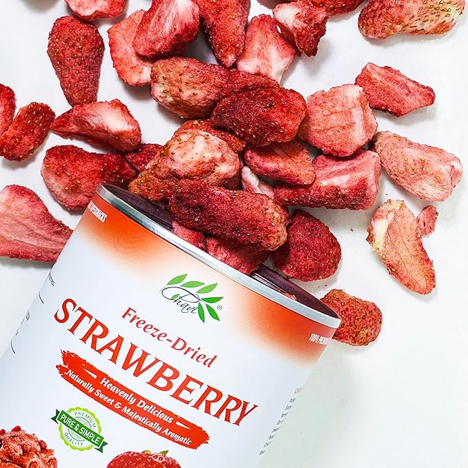 CHAVI Freeze-Dried Strawberry | Healthy 1 Ingredient Superfood - No Added Sugars or Preservatives
