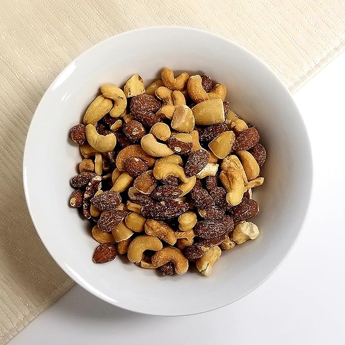 Mixed Nuts Deluxe - Roasted & Salted | 32 oz Reusable Container | Healthy Gourmet Variety Snack Mix