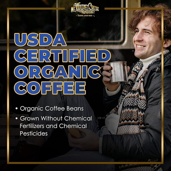 Mt. Whitney Colombia Monte Sierra Organic,Single origin, Medium Dark Roast, Smooth Full Flavored