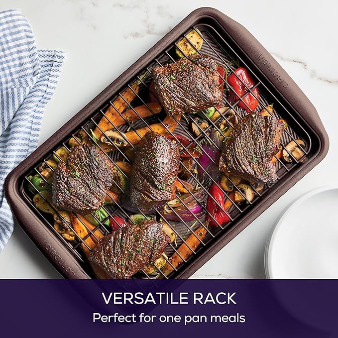 Circulon Nonstick Bakeware Set with Nonstick Cookie Sheet / Baking Sheet and Cooling Rack - 2
