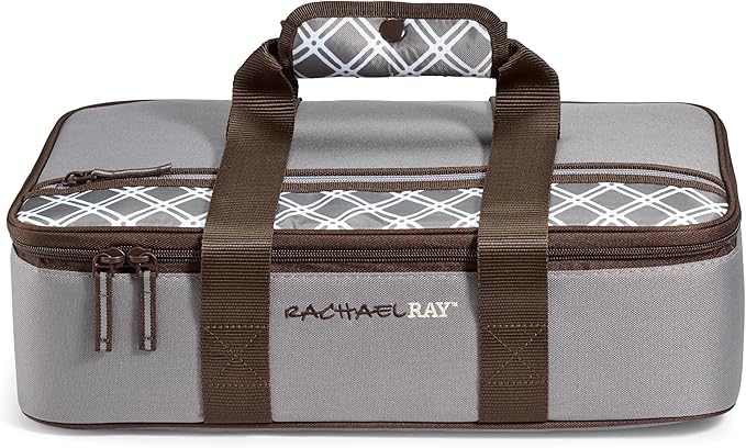 Rachael Ray Lasagna Lugger, Thermal Insulated Casserole Carrier for Hot or Cold Food, Lugger Tote