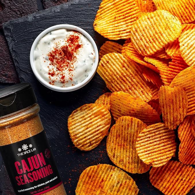 The Spice Lab Cajun Seasoning - Robust Gourmet Blend Cajun Powder Seasoning - Essential For Fish &