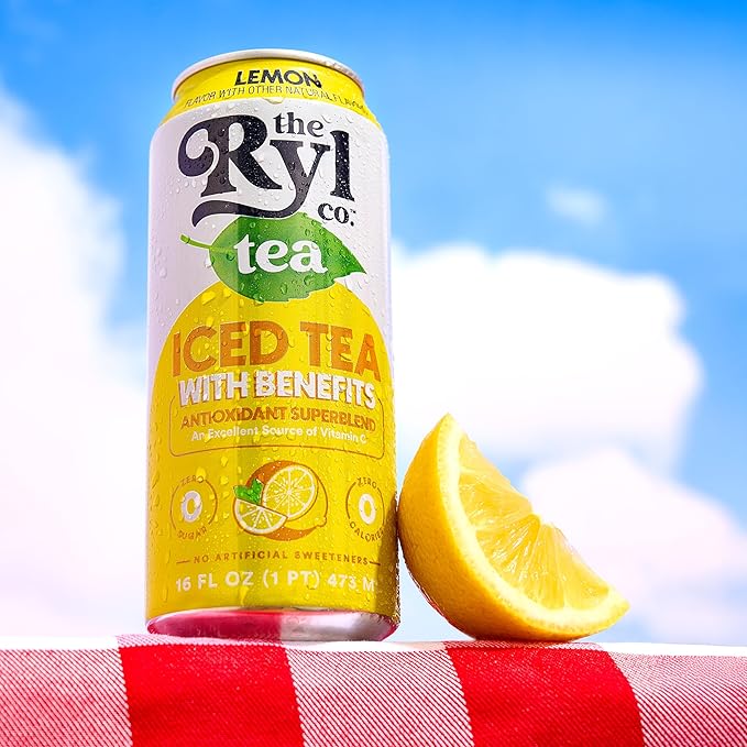 Ryl Iced Tea, Lemon, Antioxidant Superblend, Zero Sugar, Low Carb, Zero Calorie Iced Tea, 16.0 Fl