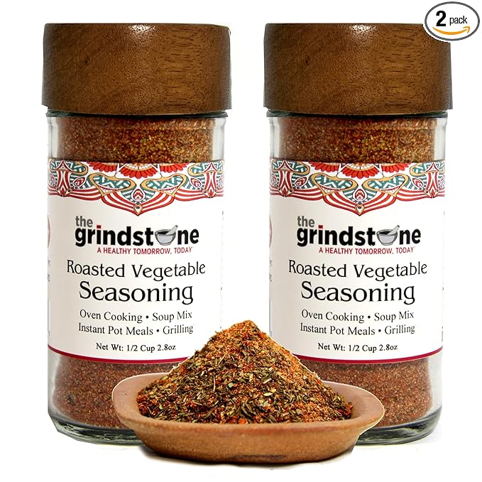 The Grindstone, Roasted vegetable seasoning and spice mix, Hand blended rubs and spices for
