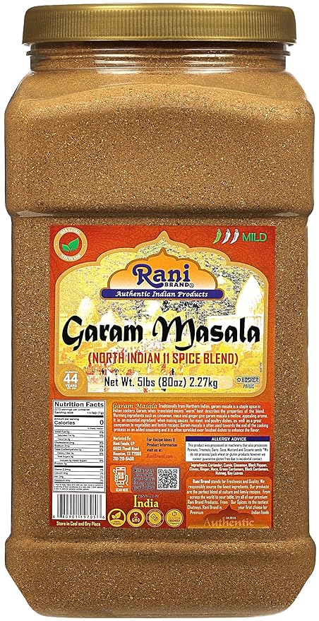Rani Garam Masala Indian 11-Spice Blend 80oz (5lbs) 2.27kg Bulk PET Jar ~ All Natural, Salt-Free |