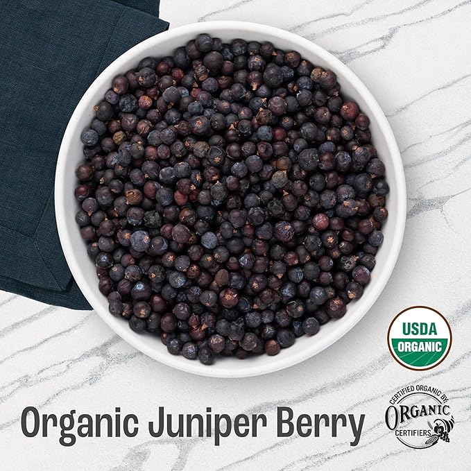 J MAC BOTANICALS, Organic Whole Juniper Berries, Certified USDA Organic, juniper for herbal