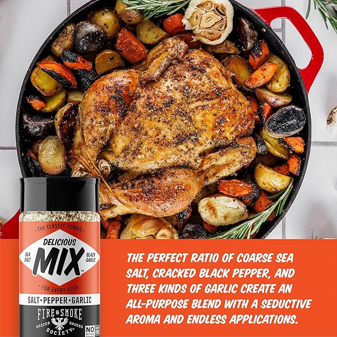 Fire & Smoke Society The Delicious Mix All Purpose Seasoning | BBQ Rubs for Smoking and Grilling |