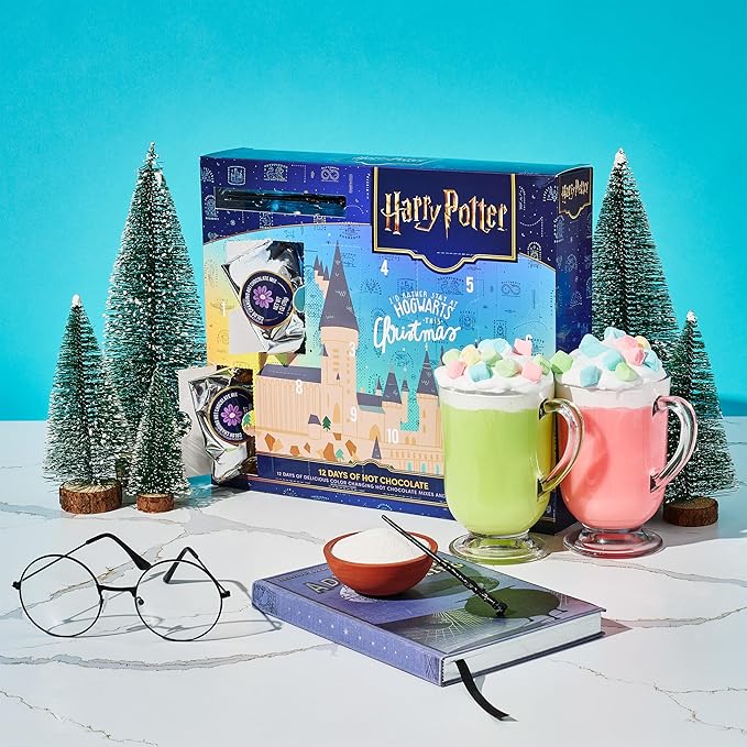HARRY POTTER 12 Days of Hot Chocolate, Includes 12 Color-Changing Hot Chocolate Mixes in 4 Colors