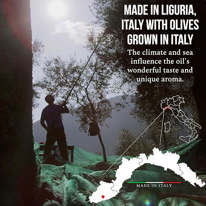 Roi Extra Virgin Olive Oil from Italy - Cucina Ligurian Olive Oil from Italy, First Cold Pressed