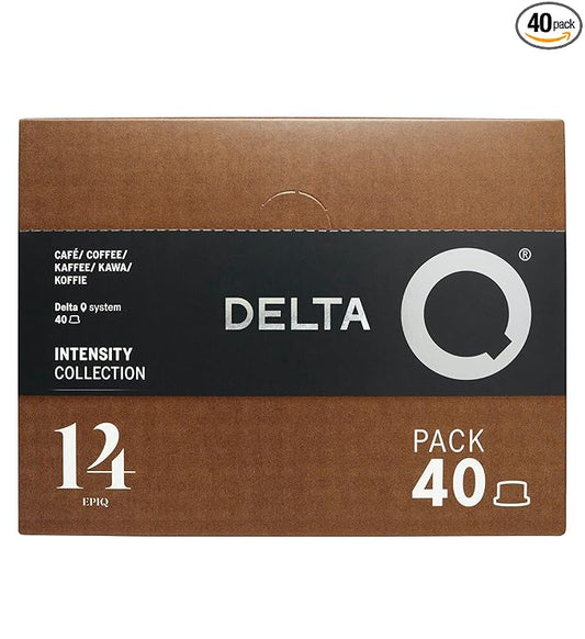Delta Q - EpiQ Espresso Pods for Delta Q machines, Intensity 14, Notes of Roasted Nuts, 40 Coffee