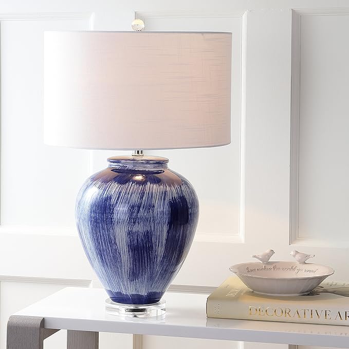 JONATHAN Y JYL5013A Wayland 26" Ceramic LED Table Lamp Transitional Glam Bedside Desk Nightstand