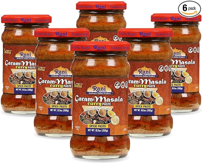 Rani Garam Masala Curry Spice Paste 10.5oz (300g) Glass Jar, Pack of 5+1 FREE ~ No Colors | All