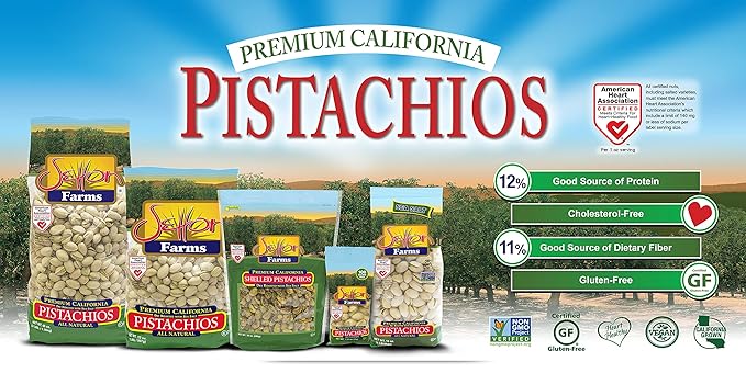 Setton Farms Premium Pistachios, Dry Roasted with Sea Salt, 3lb Bag (48 oz)
