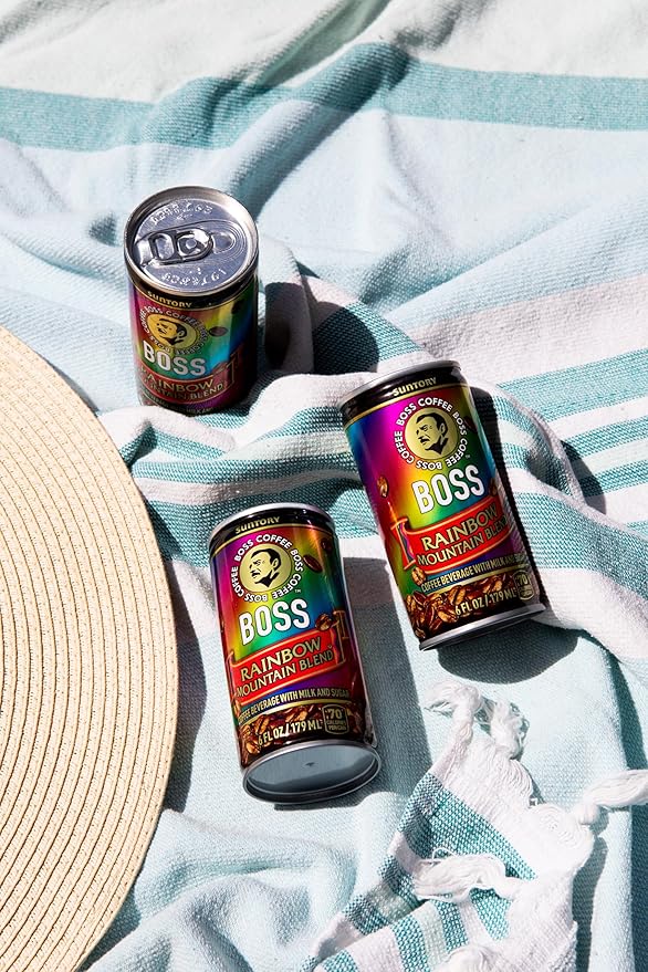 BOSS Coffee by Suntory ??Rainbow Mountain Blend Japanese Flash Brew Coffee, 6oz 12 Pack, Imported