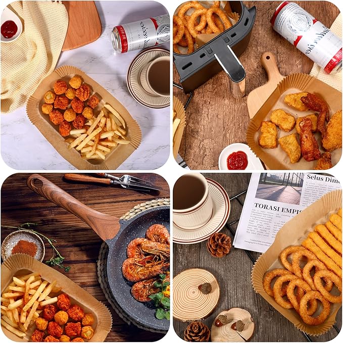 (125PCS) Air Fryer Liners, Disposable for Ninja Dual Air Fryer accessories, Parchment Paper liners
