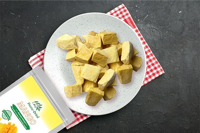 CHAVI Freeze-Dried Diced Mango | 4 oz | Pack of 2 x 2 oz | Healthy 1 Ingredient Superfood