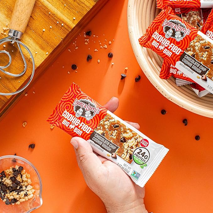 Lenny & Larry's Cookie-fied BIG BAR ??Chocolate Chip Cookie Dough Vegan Protein Bars 12x90g